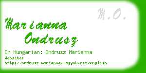 marianna ondrusz business card